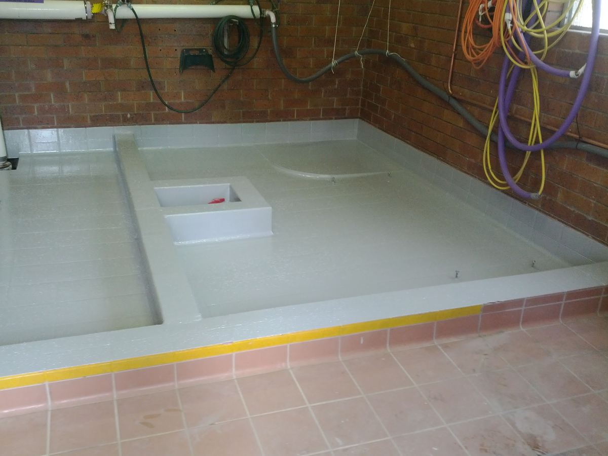 Epoxy waterproofing to a plant room floor