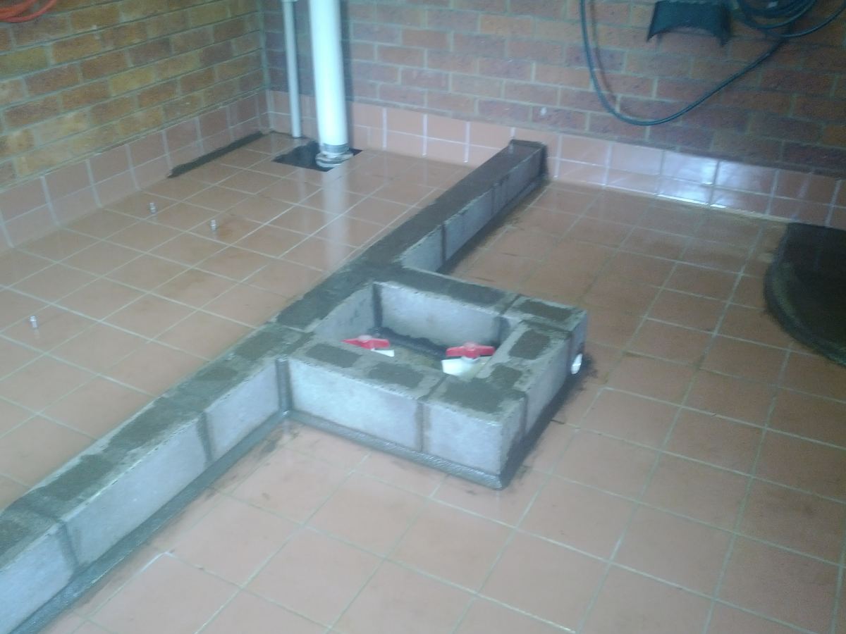 Epoxy coating and upstand detail